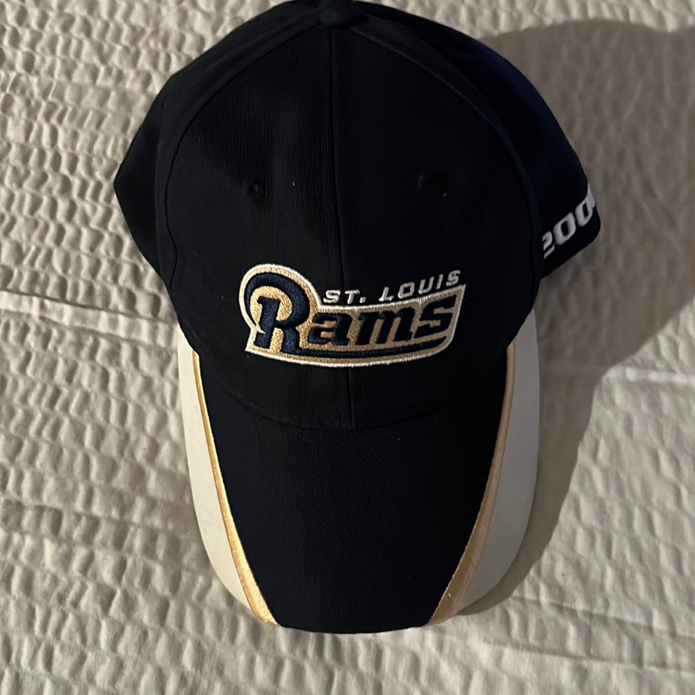 Vintage Edward Jones St. Louis Rams hat made by K-Products. RN# 45724